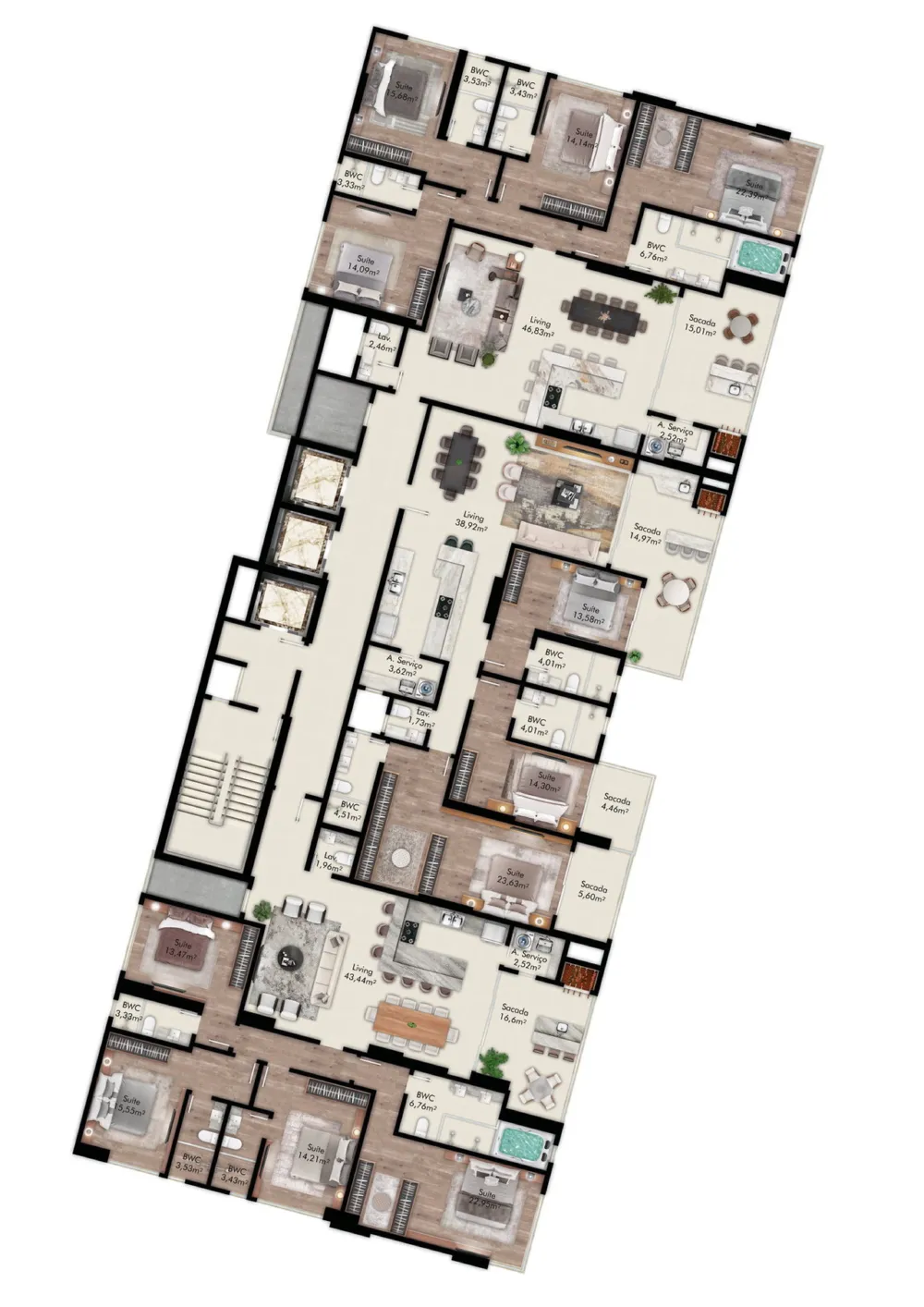 Apartamento 4 quartos para venda no bairro Centro em Itapema