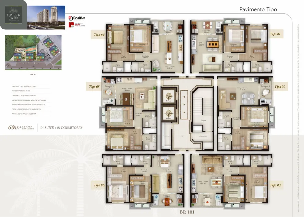 Apartamento para venda no bairro Jardim Praia Mar em Itapema